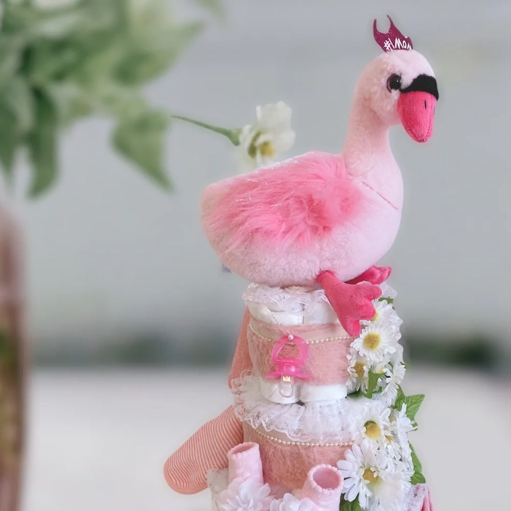 Swan Diaper Cake